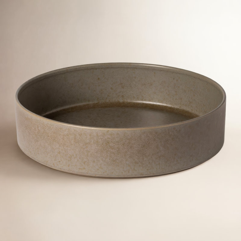 Redonda Stoneware Serving Bowl, Oak