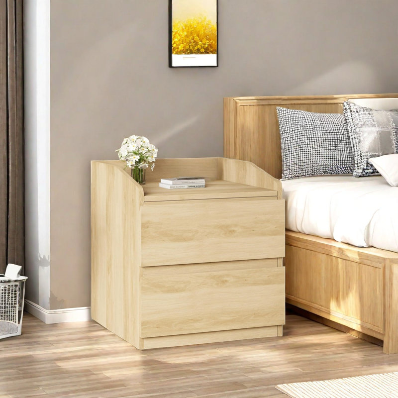 60cm W Manufactured Wood Bedside Table