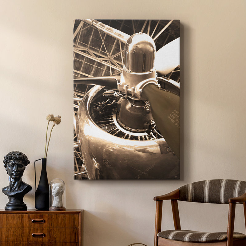 Avion DC 4 - galerie Cavas sur mesure, H 36 po x l 24 po
