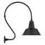 Thomas O'Brien, "Academy 18" Larrabee Barn Light in Matte Black with 12.5" Soft Copper Bowers Shade-1209427883