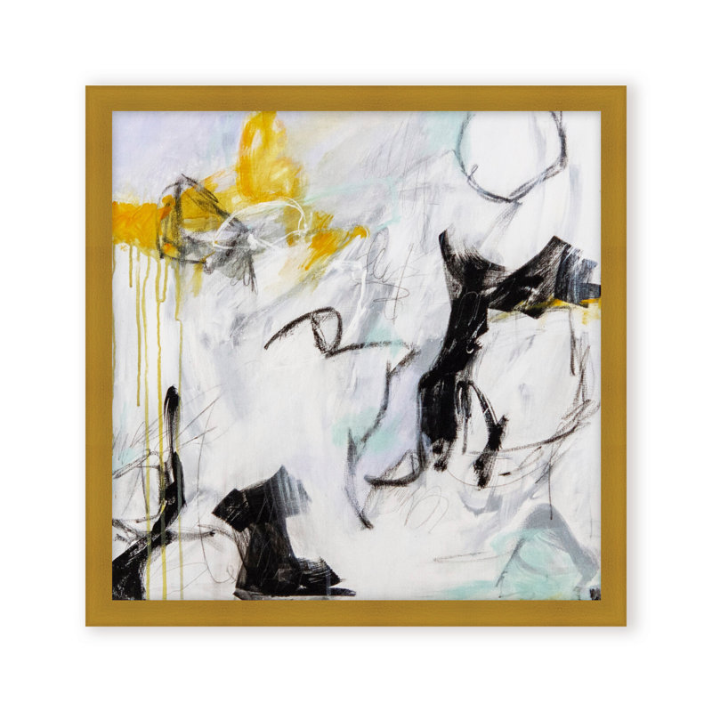 Little Black Dress Print by Patricia Schwimmer, 20" H x 20" W x 1.125" D, Framed Print, Gold