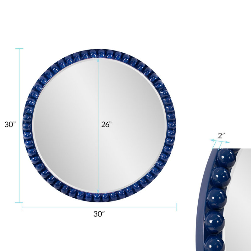 Darlene Round Mirror, Navy