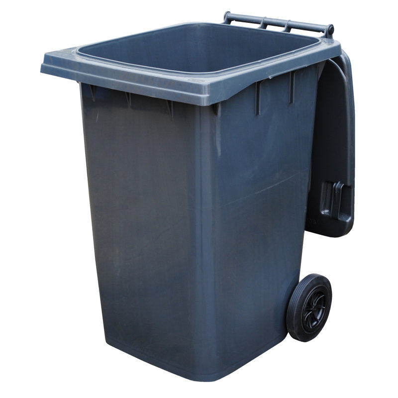 Poubelle, gris, 95 gallons, H 43,25 po x l 28,25 po x P 33,4 po
