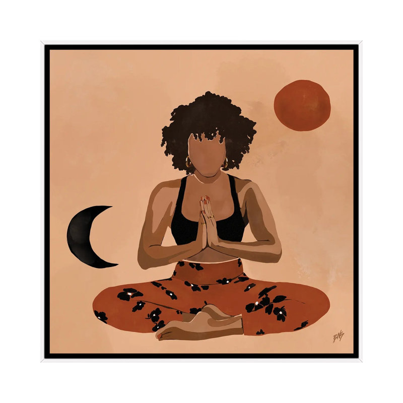 « Harmony » par Bria Nicole-impression d’art graphique, Pas de tapis, H 37 po x l 37 po x P 1,5 po, Toile blanche encadrée