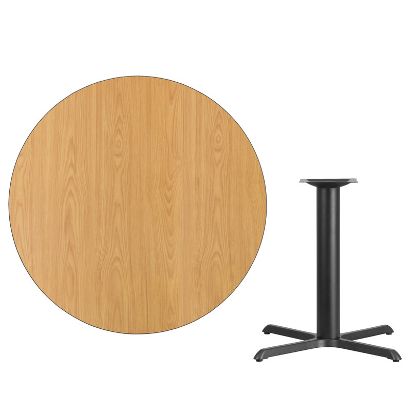 Plateau de table rond en stratifié Carrus, H 31,13 po x l 42 po x P 42 po, Naturel