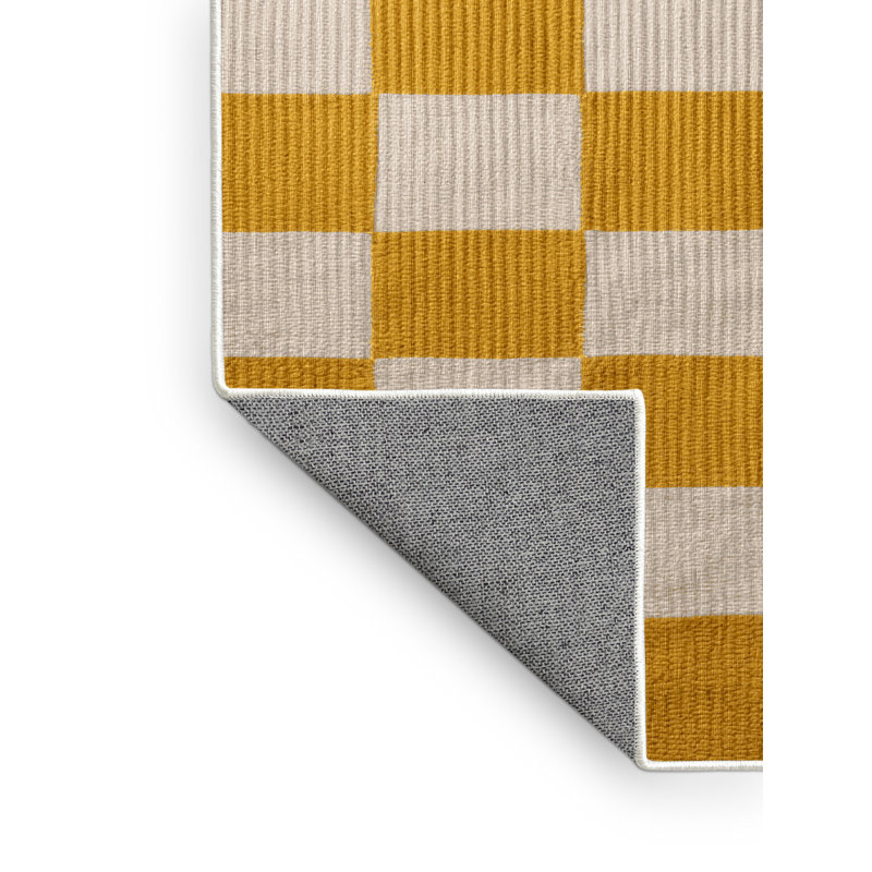 Machine Washable Botanical Brown Area Rug, Square 7'