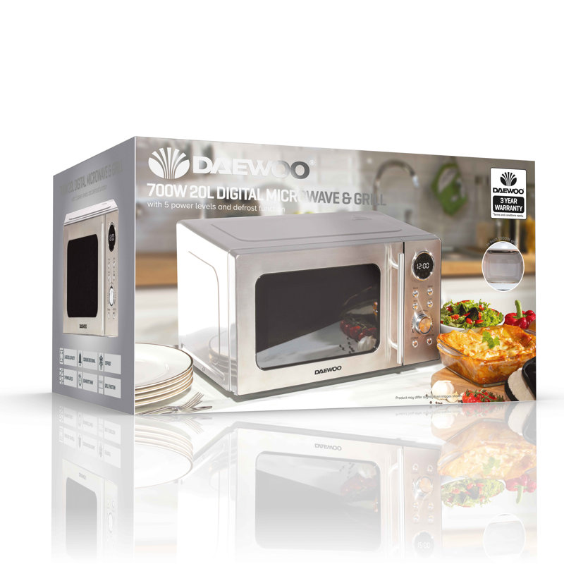 Daewoo 49.5cm 20m³ L 700W - Watt Convection Countertop Microwave