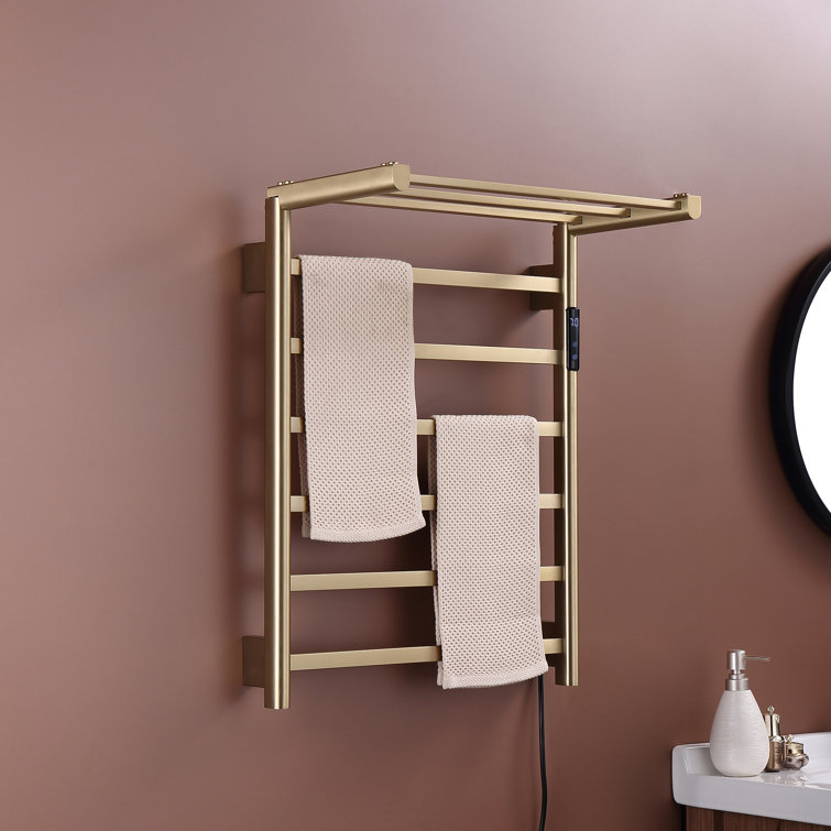 Rose Gold Stainless Steel Folding Bathroom Towel Rack