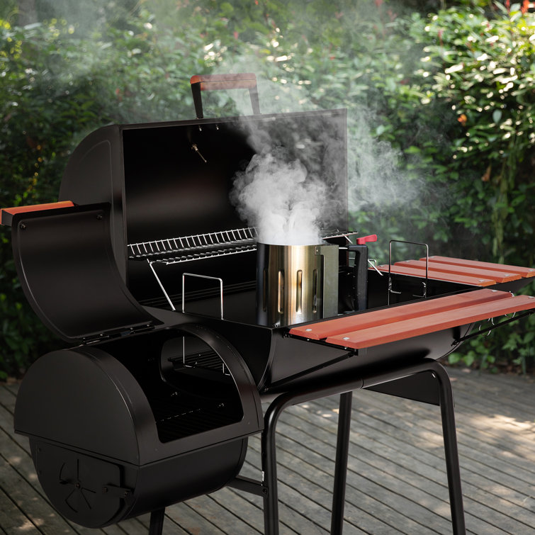 Royal Gourmet Barbecue au charbon en forme de baril avec fumoir et