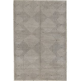 Hand-Knotted High-Quality Ivory and Black Area Rug