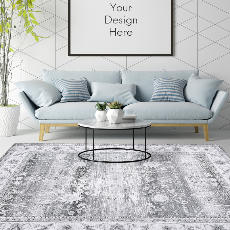 Tapis Joshual avec envers antidérapant, Rectangle 6 pi x 9 pi