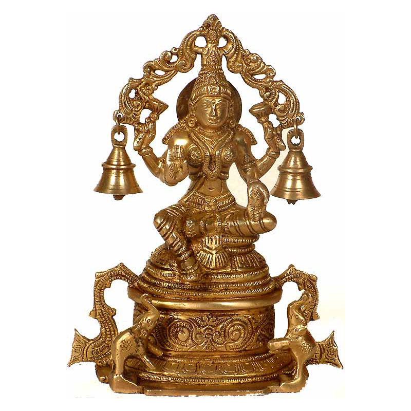 Déesse Lakshmi avec éléphants et clochettes