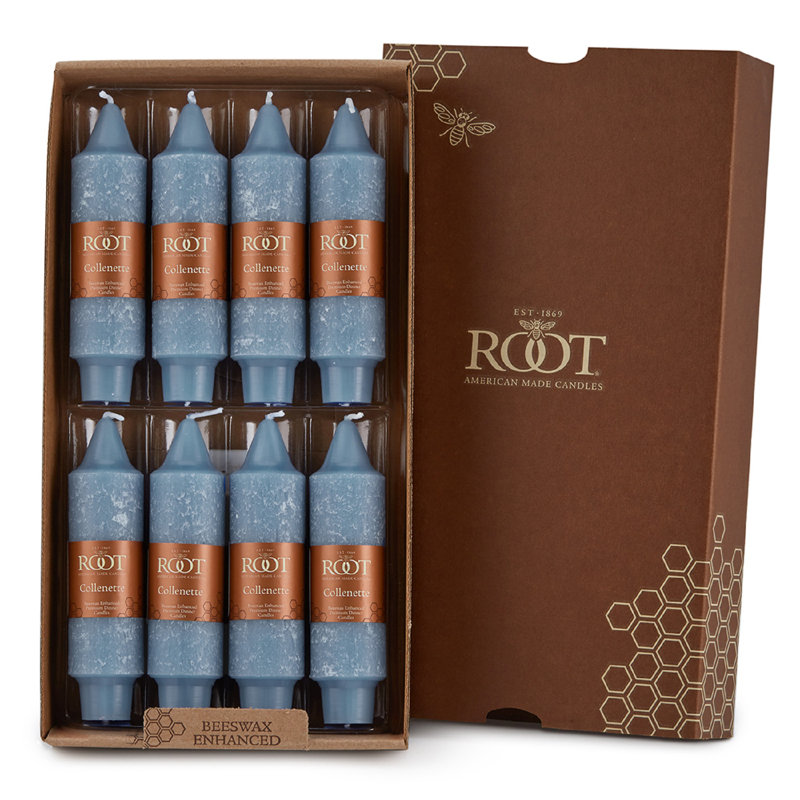 Bougie conique non parfumée, Bleu
