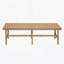 Banc de chambre en bois d'acacia avec siège en similicuir tissé