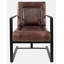 Fauteuil en cuir véritable de 23,6 po Lanika-355502672