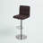 Ahlijah Contemporary Quilted Vinyl Adjustable Height Barstool with Chrome Base-1340993476
