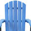 Chaise Adirondack en PEHD résistant aux intempéries avec porte-gobelet - Bleu / Noir-311084952