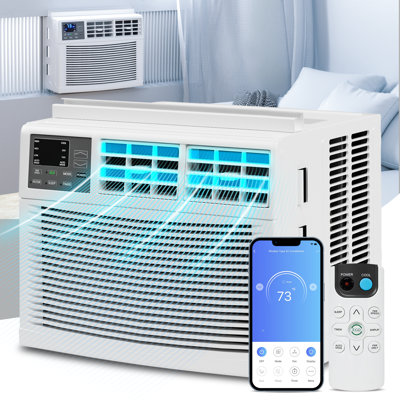 Bring Home Furniture 12000 BTU Smart Window Air Conditioner with WiFi/App Control & Energy Star 24H Scheduling & Remote Included Cools 450 Sq.Ft. for Living Room Bedroom