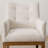 19.5" Seat Height Tweed Upholstered Fabric Dining Armchair-2080970510