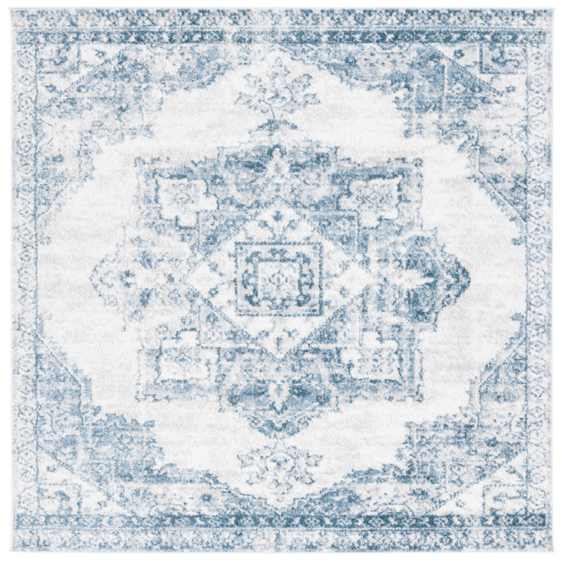 Tapis ivoire / gris Lowrey, Carré 6 pi 7 po