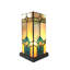  Gregory Tiffany-glass Accent Pedestal 1 Light Mission Table Lamp 11" Tall