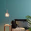 Luminaire suspendu moderne 1 lumière en nickel brossé 6 pouces