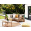 TIMOR 175cm Wide L-Shaped Wood Patio Sectional with Cushions
