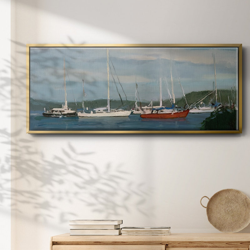Waiting  to Sail- Framed Canvas, 20" H x 50" W