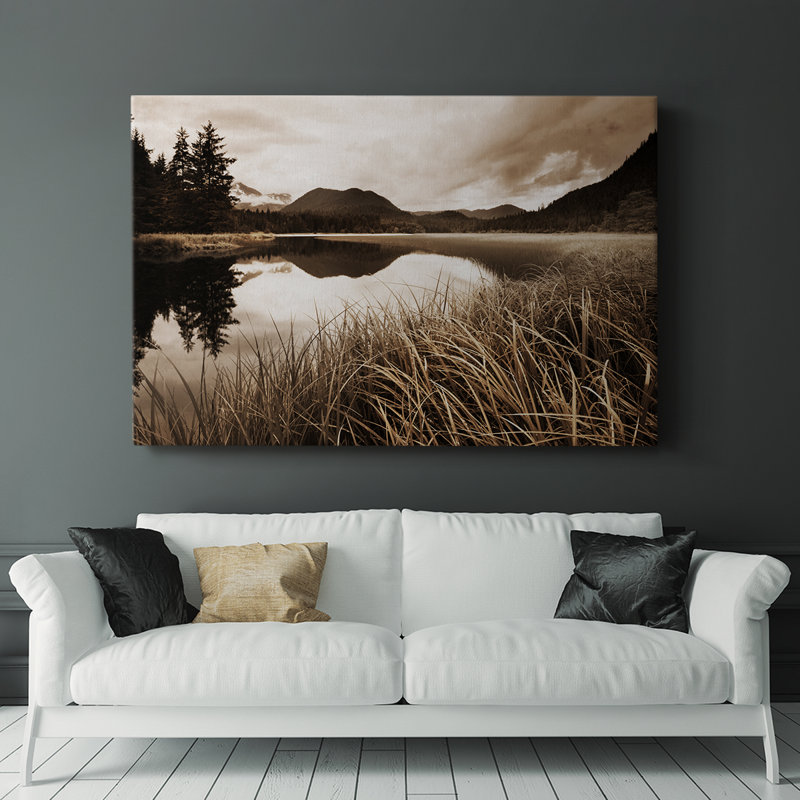 Lac Calm - galerie Cavas, H 40 po x l 60 po