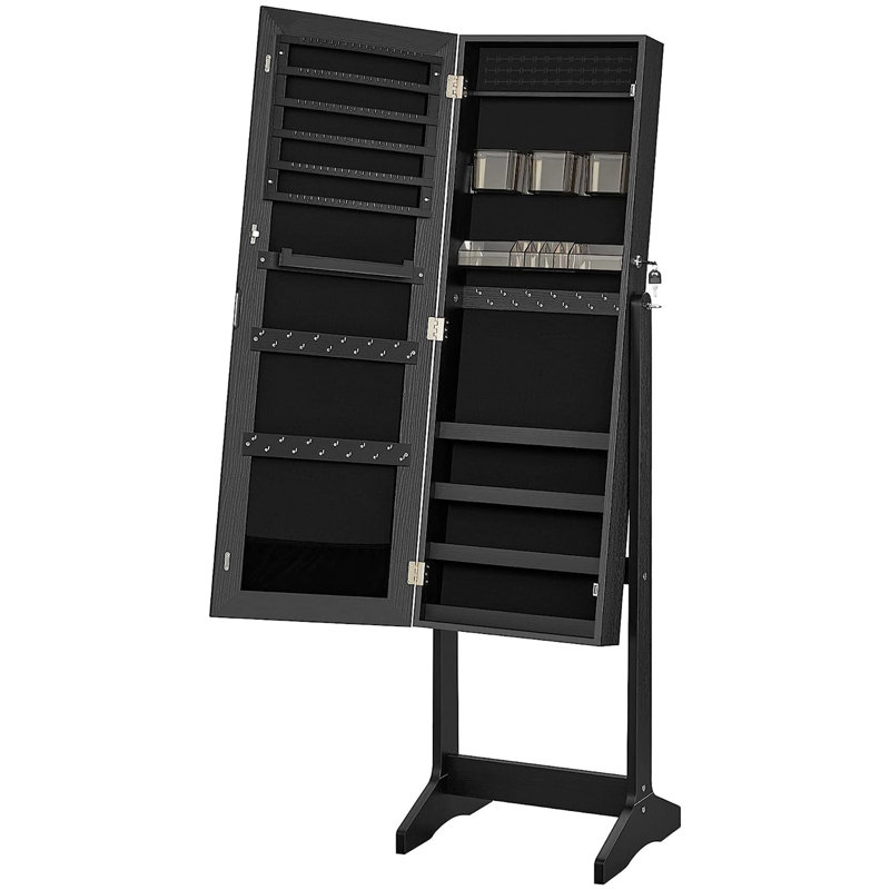 Armoire à bijoux avec miroir Boaman, Noir