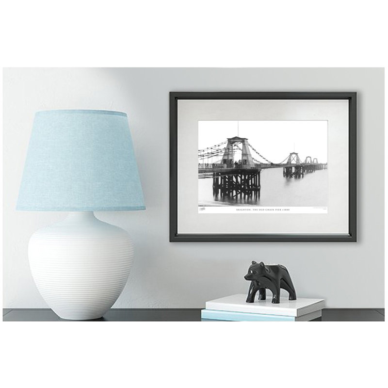 Brighton, The Old Chain Pier C1880 by Francis Frith - Single Picture Frame Print, 28cm H x 36cm W x 2.3cm D