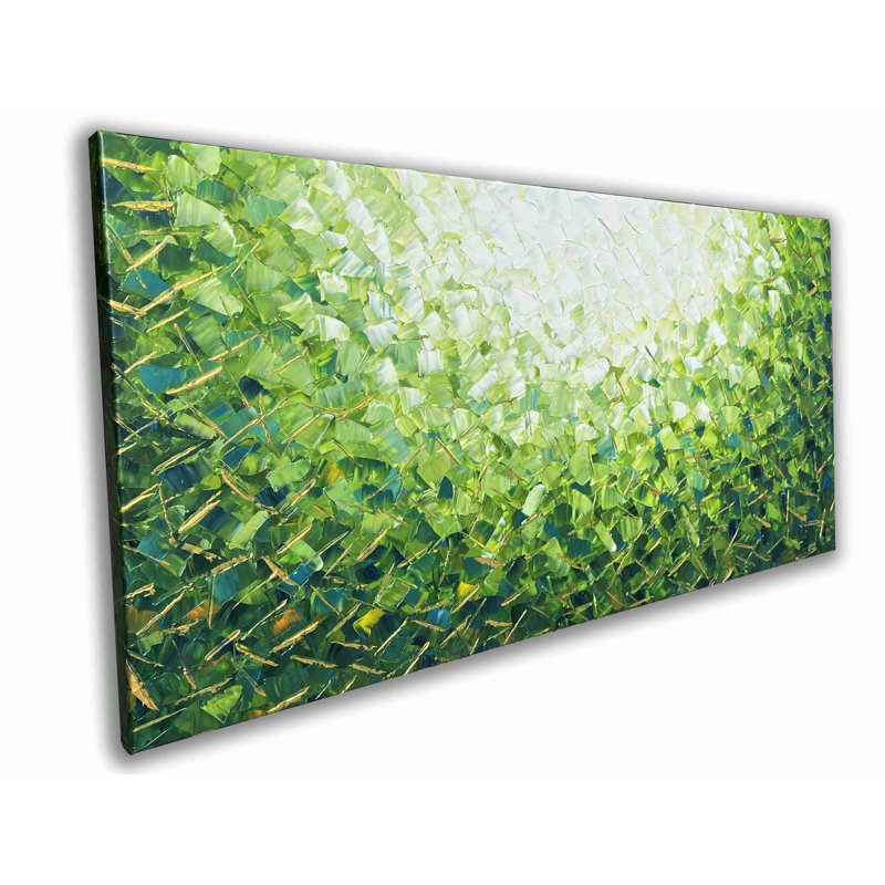 Art abstrait sur toile - Toile tendue, H 20 po x l 40 po x P 1,5 po