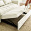 Velours beige moderne: 31 lits convertibles. Confortable. Revêtement doux. Lit en mousse haute densité pour le salon. Réglable, fonctionnel et confortable
