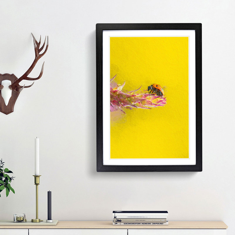 Ladybird - Picture Frame Painting Print, 48cm H x 36cm W x 2cm D, Black Framed