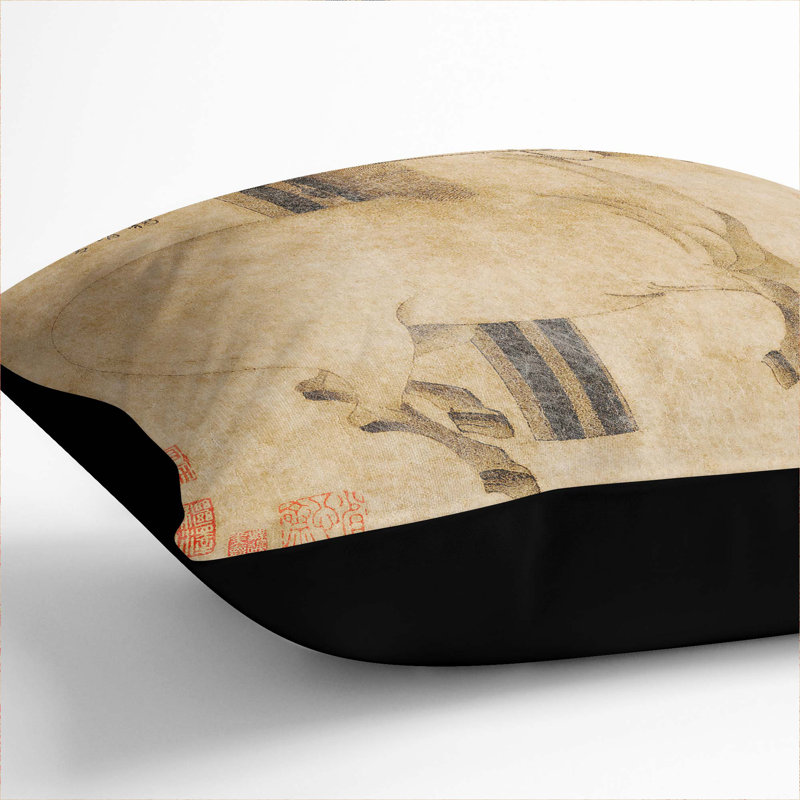 Square Throw Cushion, 55cm H x 55cm W x 20cm D, Black