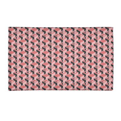 Tapis rose/noir skyscrapers
