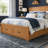Modern Queen Size Platform Bed with 6 Storage Drawers and Wood Slat Support-1498247362