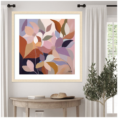 Azure leaves by Inkheart Designs Framed Wall Art Print