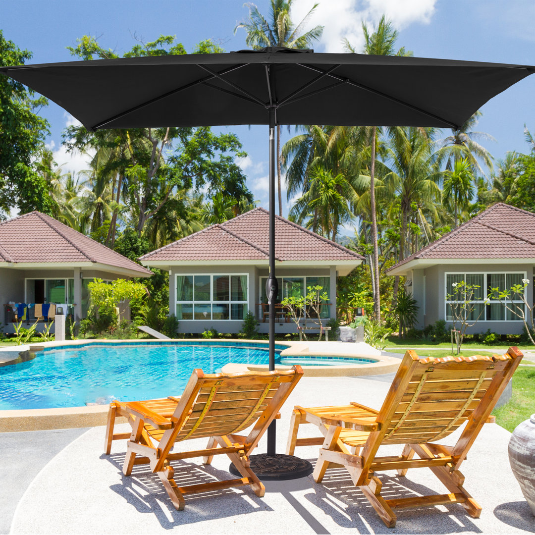 Doranda 120'' x 78'' Rectangular Market Umbrella Arlmont & Co. Fabric