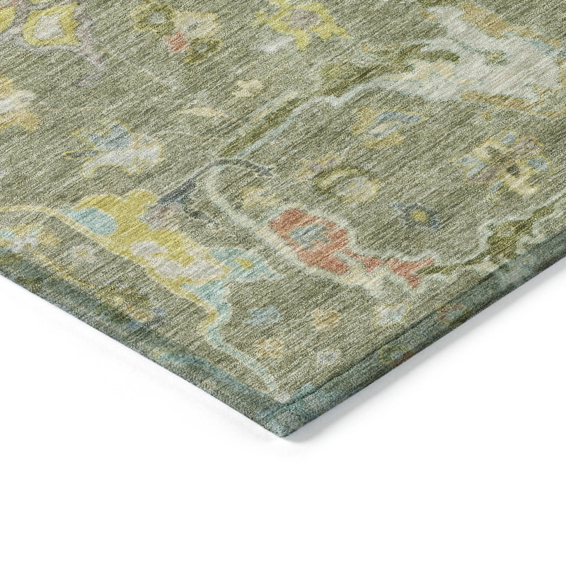 Machine Washable Indoor/Outdoor Leavittsburg ACN2232 Global Rug, Round 8'