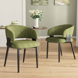 Fabric Dining Chair And Side Chair (Set of 2)