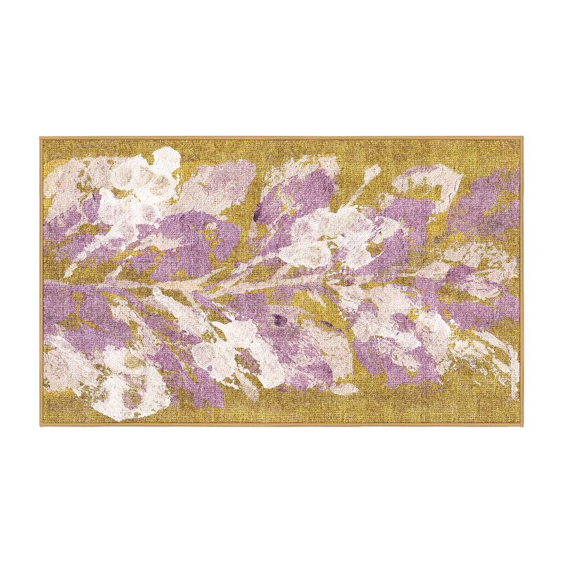 Fiorela Hand Loomed Washable Abstract Indoor Rug, Runner 2' x 4'