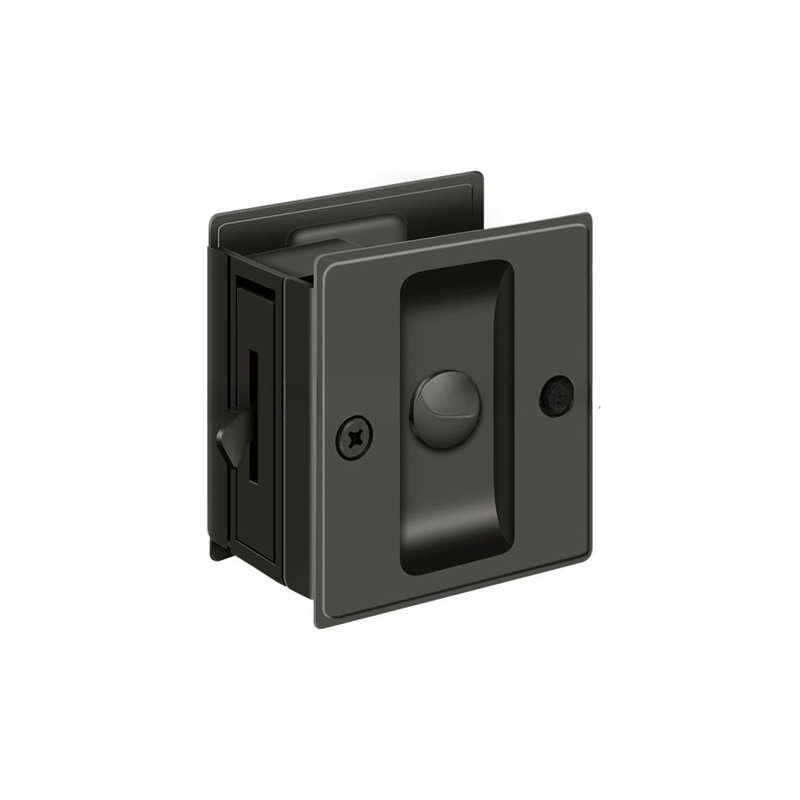 Brass Pocket Door Hardware, Oil-Rubber Bronze