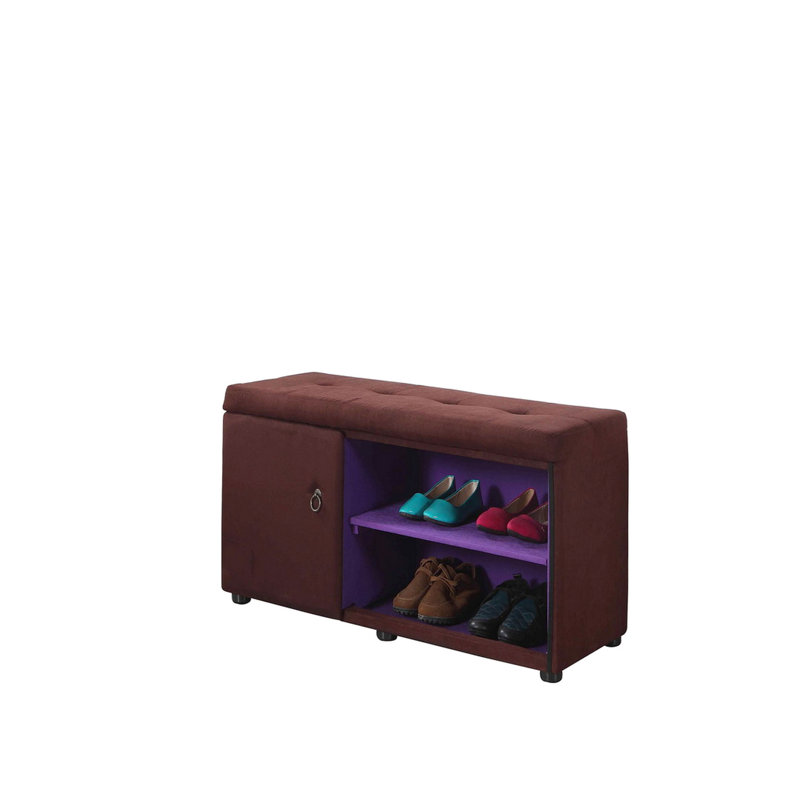 Banc de rangement pour chaussures 18 po, à charnières doubles de 18 po avec compartiments spacieux et toile humide