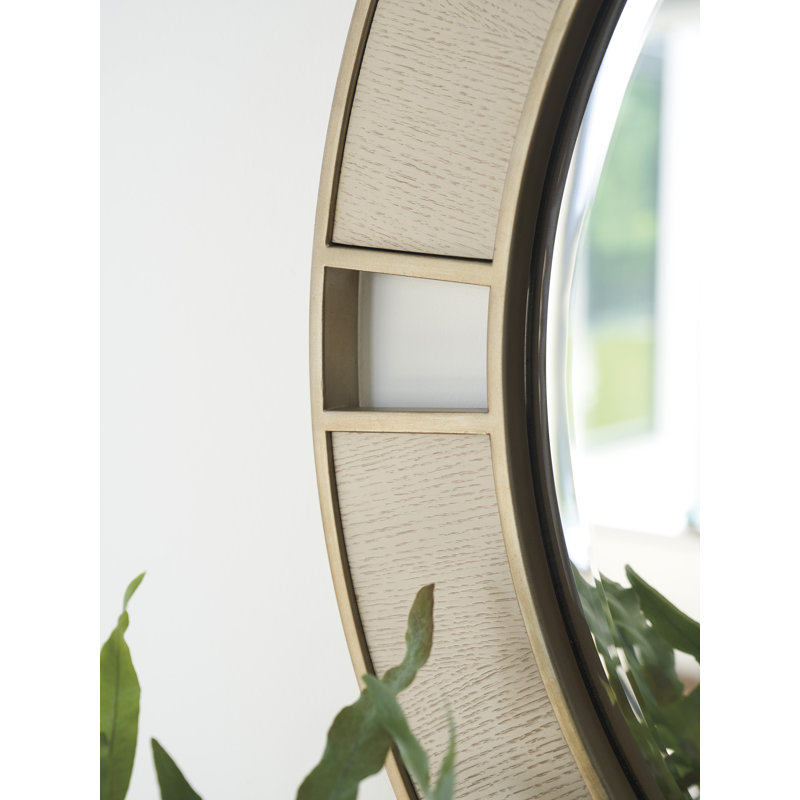 Sunset Key Beveled Round Accent Mirror