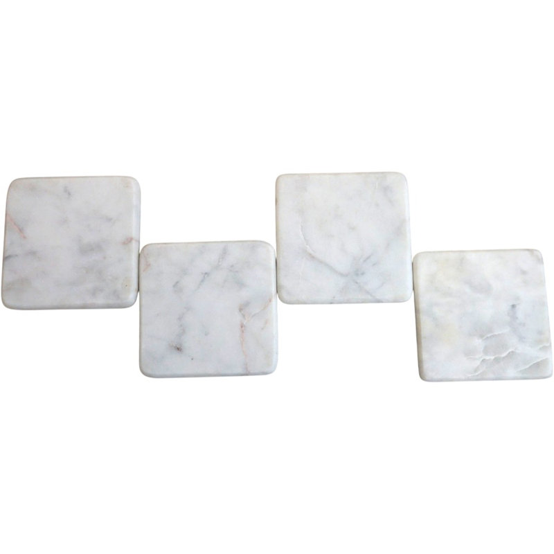 Ensemble de 4 sous-verres carrés en marbre 