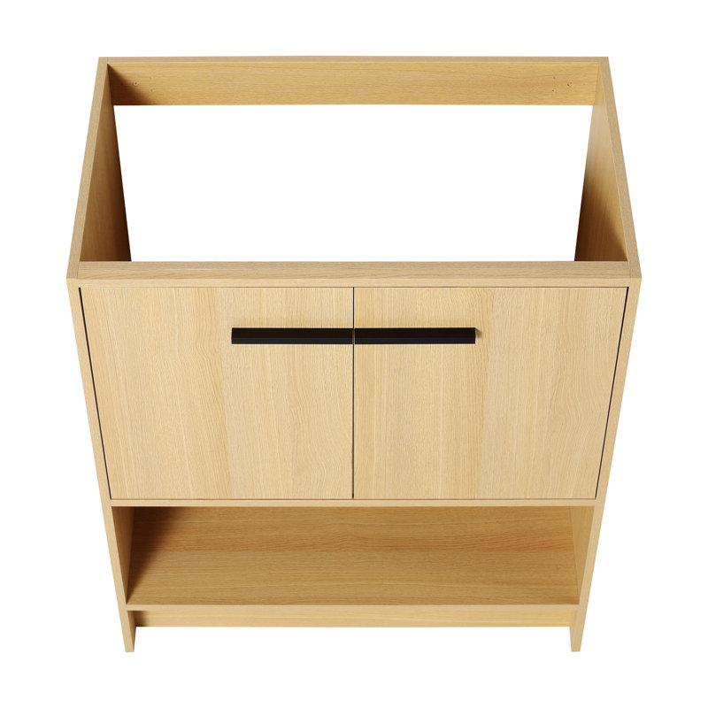 Armoire murale en contreplaqué sans lavabo , Chêne, Noir