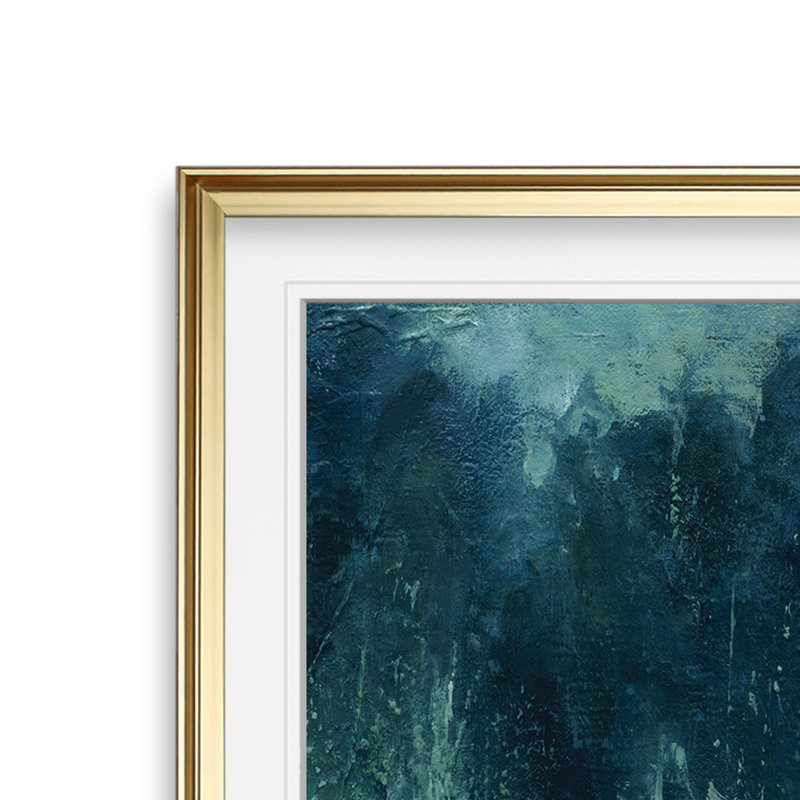«Armido Reflections Edge» par Carol Robinson - reproduction d'art sur papier, H 24 po x l 24 po x P 2 po, Cadre doré, Gold