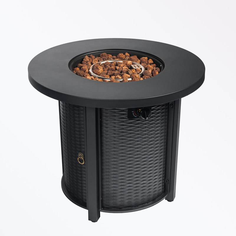 Round Fire Table with steel frame