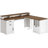 Farmhouse 69" Executive L Shaped Desk with Drawers, Home Office Computer Desk with Charging Station & Monitor Stand, Modern Industrial Corner Desk-114236118